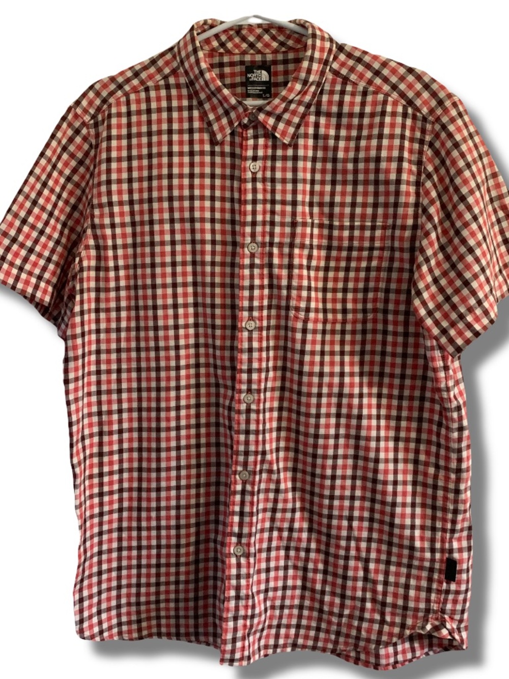 The North Face Short Sleeve Micro Plaid Shirt Large